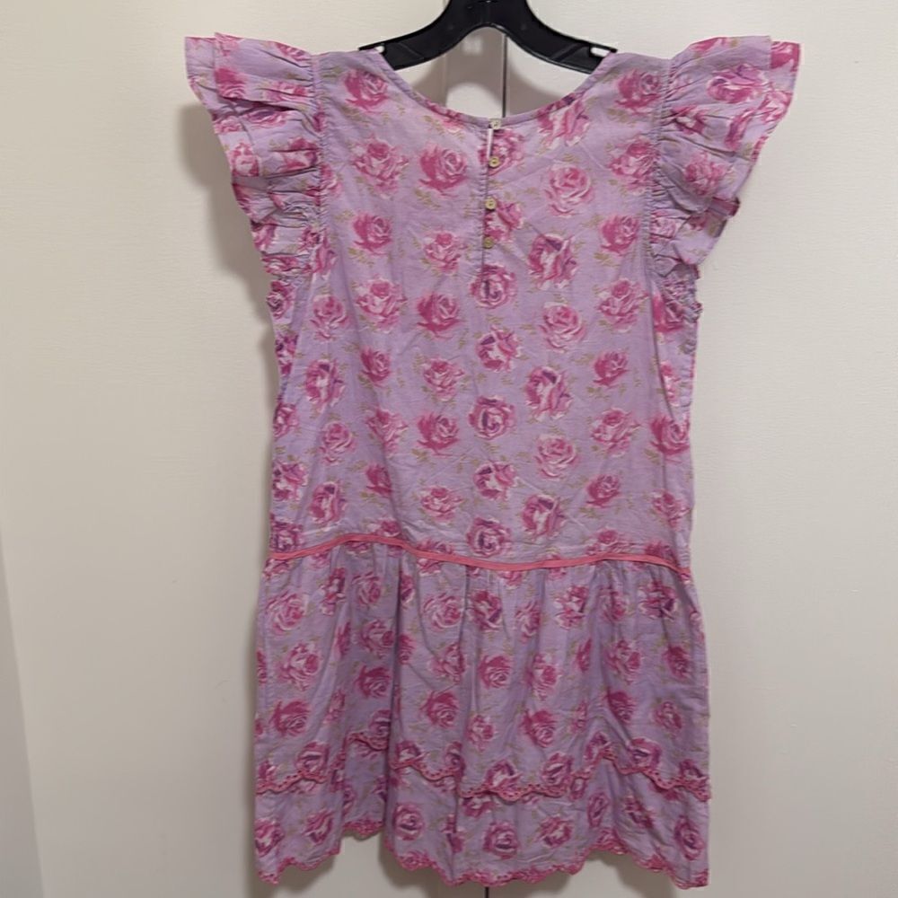 LoveShackFancy Girls’ Lilac Fusion Mavis Flutter Sleeve Dress. Size 12. - Picture 4 of 8